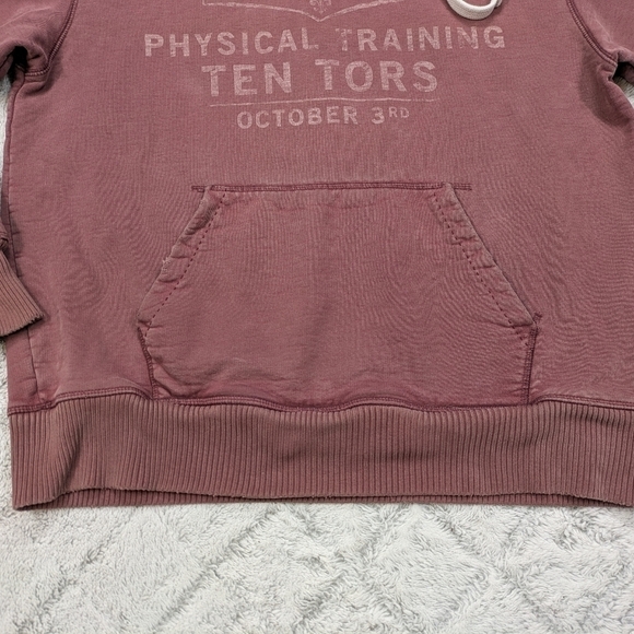 Jack Wills Jacket Men's L Red Maroon Graphic Hoodie Heavy Cotton Training  - Picture 2 of 8